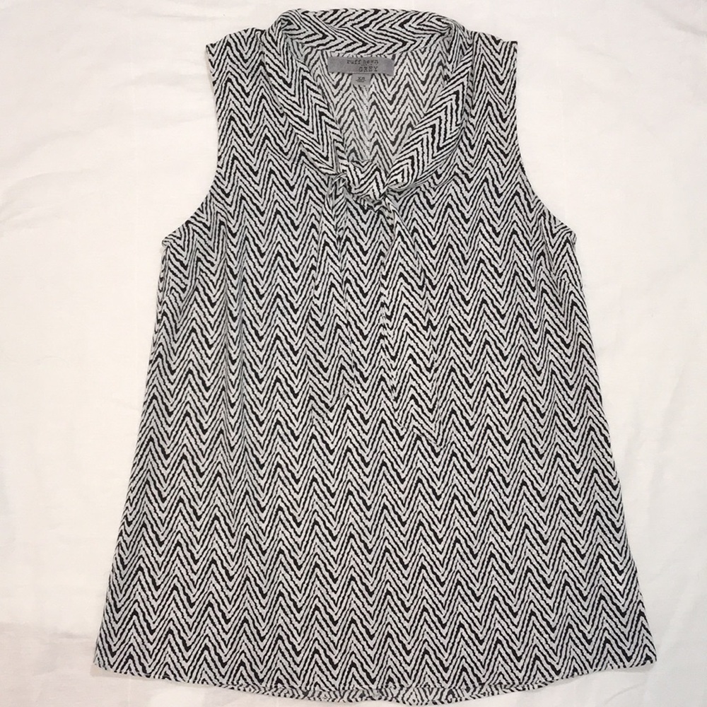 Black and white blouse